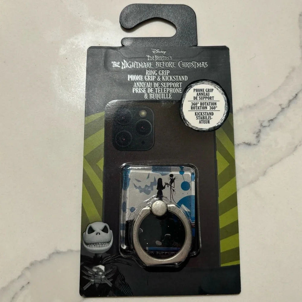 SPINPOP  DISNEY The Nightmare Before Christmas Jack Skelington Sally Ring Grip